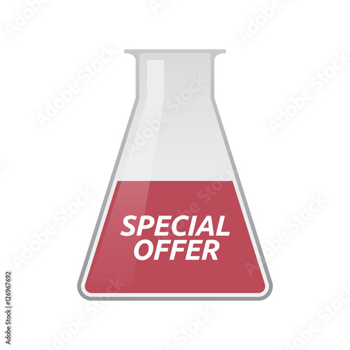 Isolated test tube with    the text SPECIAL OFFER