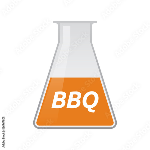 Isolated test tube with    the text BBQ