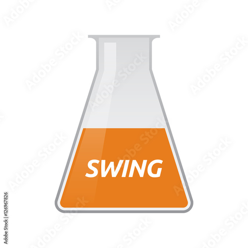 Isolated test tube with    the text SWING