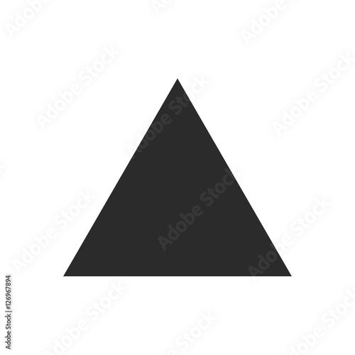 Vector of triangle icon on gray/white background