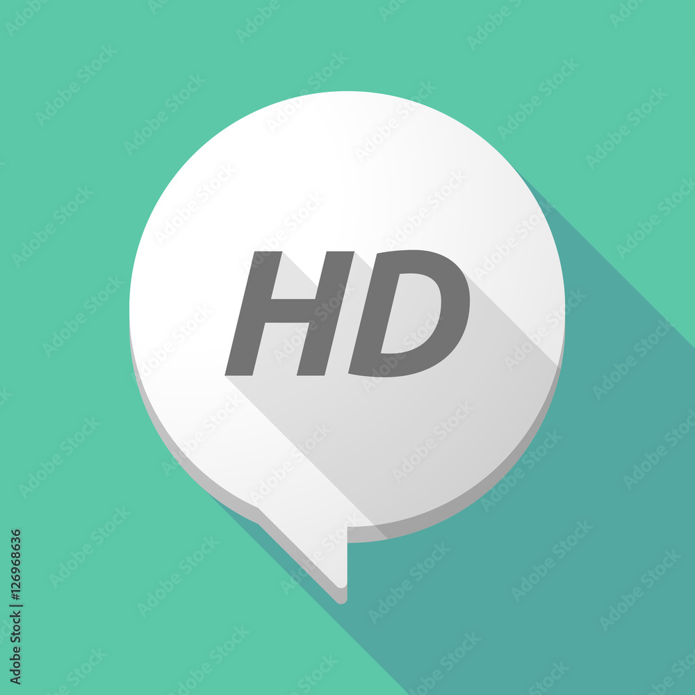 Long shadow comic balloon with the text HD Long shadow comic balloon with the text HD