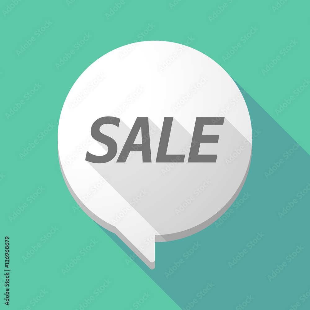Long shadow comic balloon with the text SALE Long shadow comic balloon with the text SALE