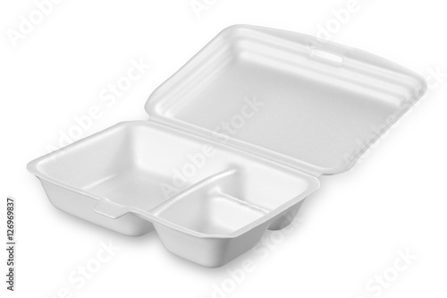 styrofoam box isolated on white