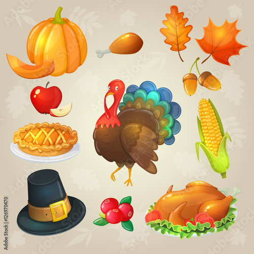Set of Thanksgiving icons