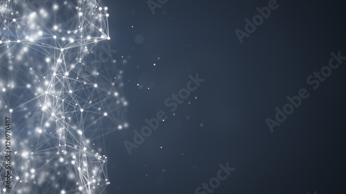 Futuristic network shape. Computer generated abstract background
