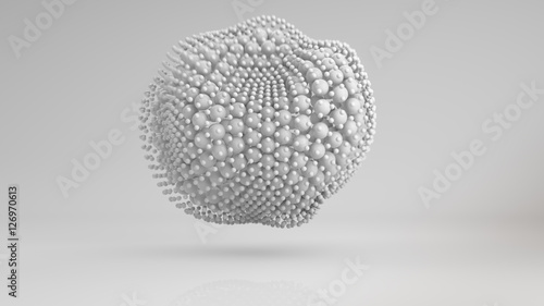 Futuristic network shape. C...