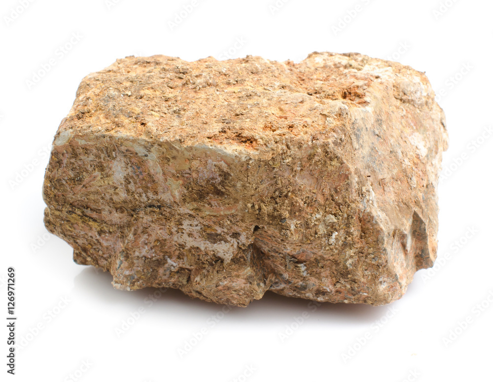 Basalt rock isolate on white Basalt rock isolate on white