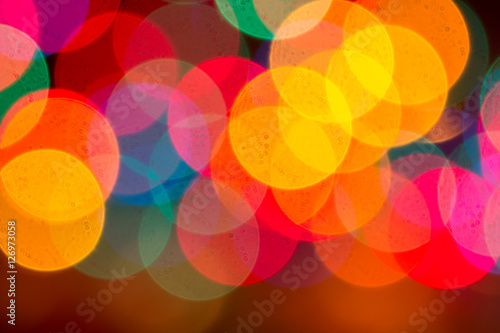 Colorful holiday bokeh. Abstract Christmas background