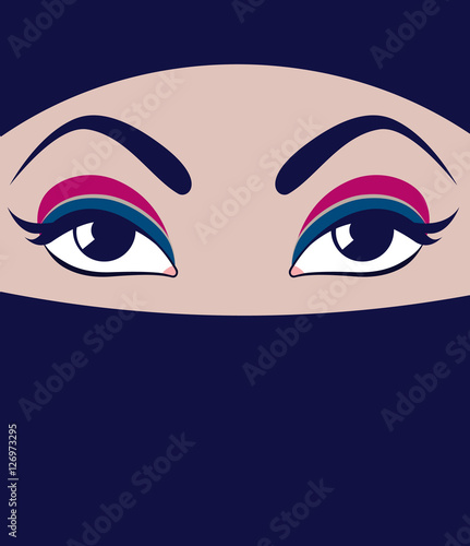 Face in burqa