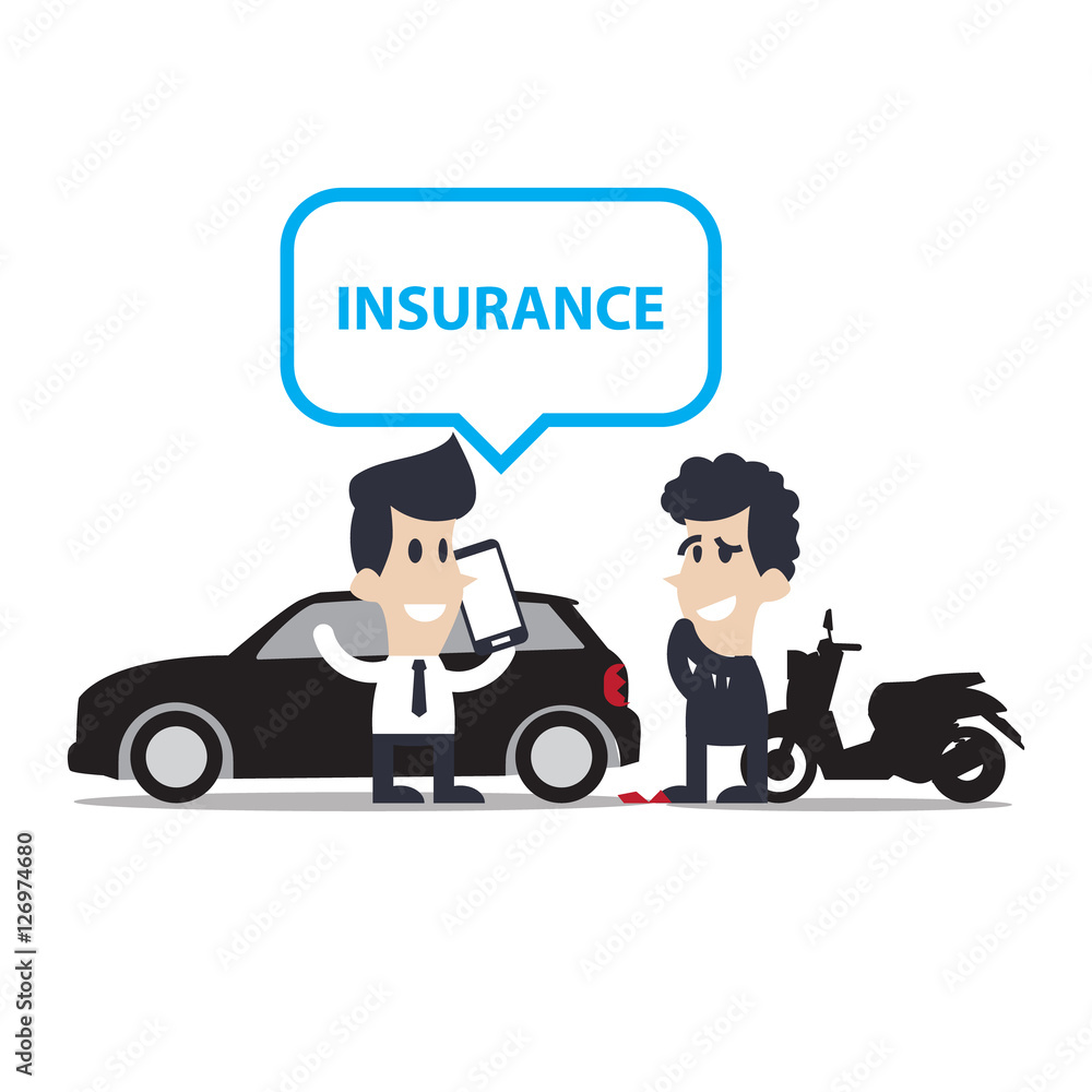 Obraz premium car crash and accidents Motorcycle Cartoon, character