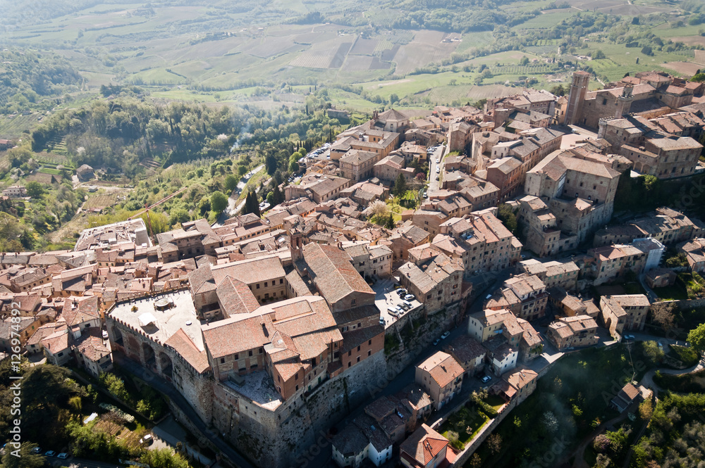 A typical medieval village in Tuscany between Arezzo and Siena - Italy