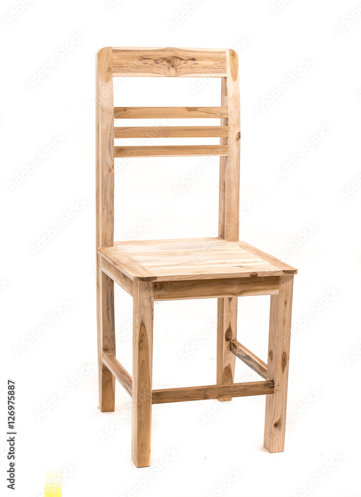 Wooden chair isolated on white background Wooden chair isolated on white background