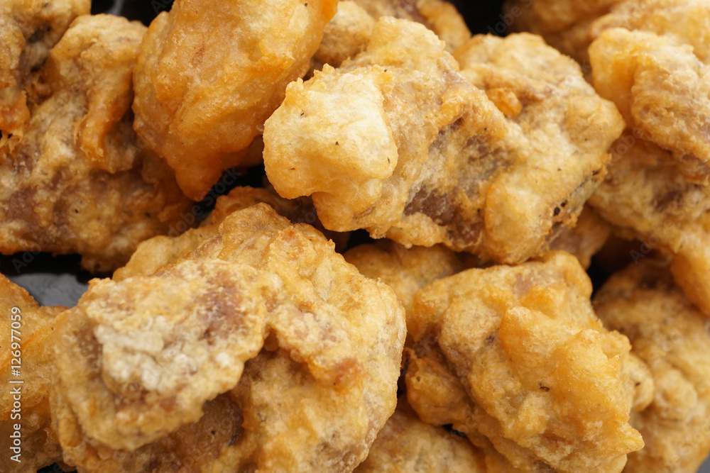 Chinese cuisine. Chinese food. Fried dry pork ribs Chinese cuisine. Chinese food. Fried dry pork ribs