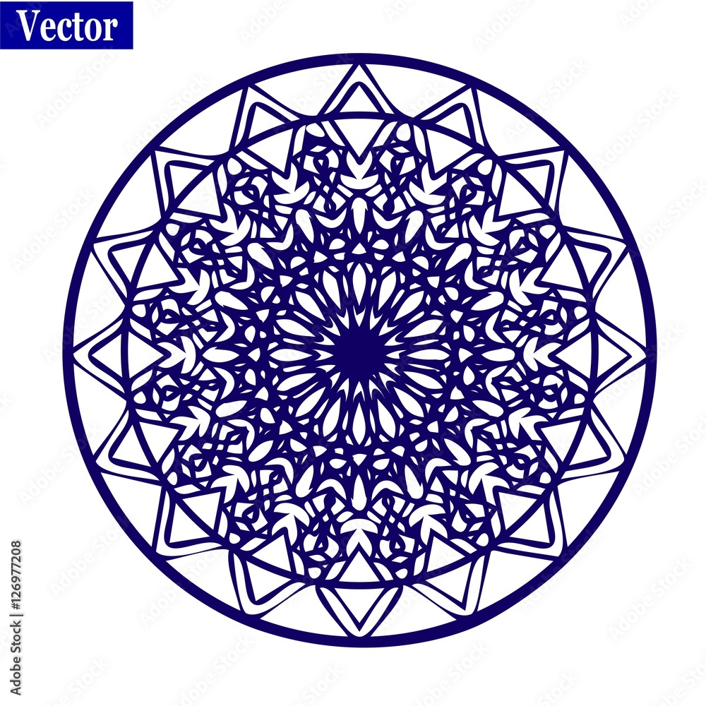 Ornamental round lace pattern. Ornamental round lace pattern.