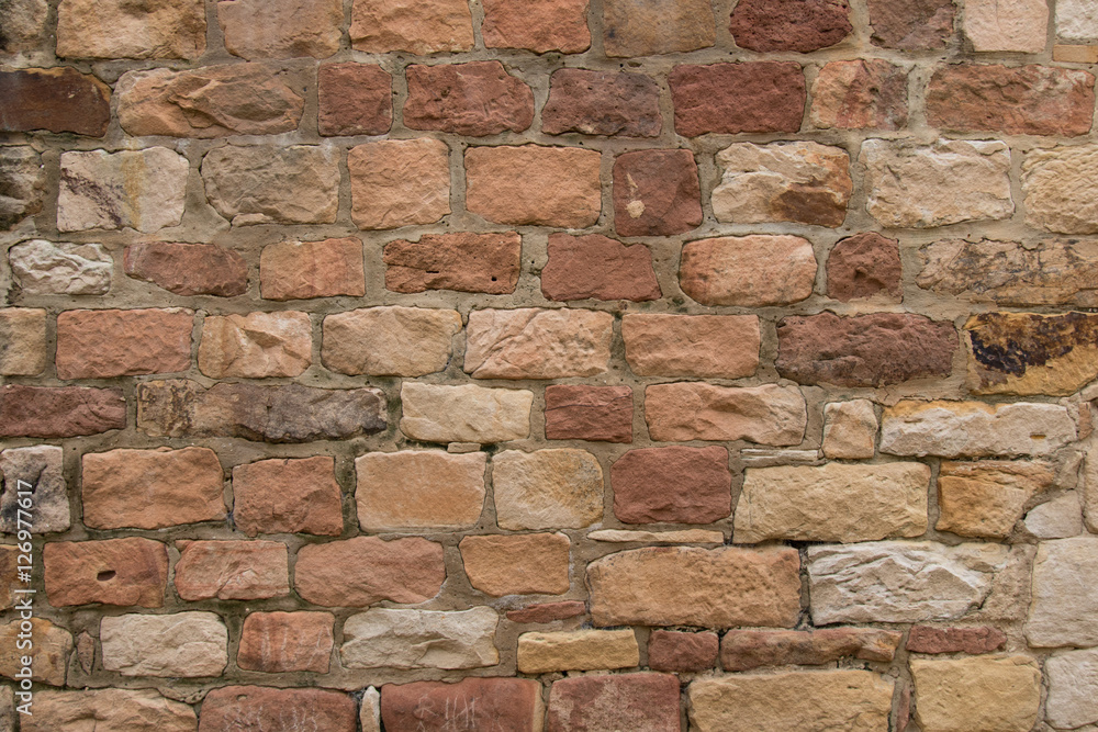 Obraz premium Rote Sandstein Mauer