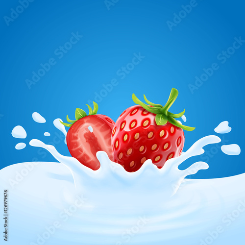 strawberry in the milk