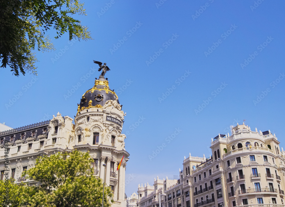 Spain, Madrid, View of the Metropolis Building..