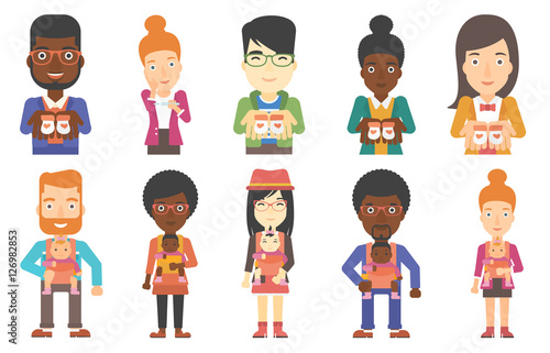 Vector set of maternity and parenthood.