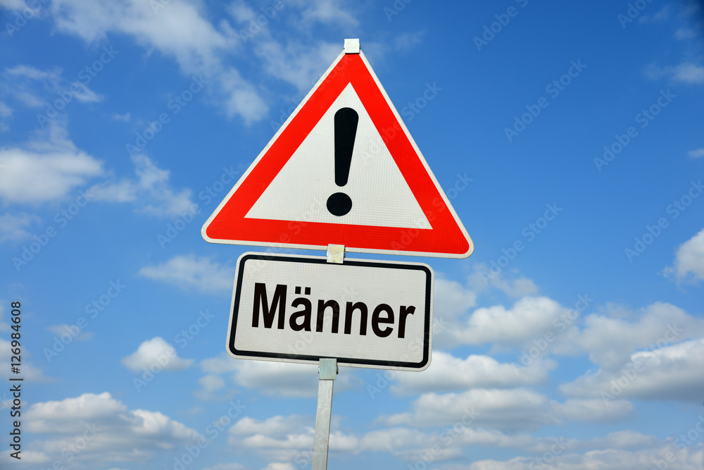 Männer, Feminismus, Frauen, Geschlechterkampf, Scheidung, Schild, Achtung, Warnung, Menschen, maskulin, männlich, Testosteron, Männlichkeit, Männergewalt, Ehekrieg Männer, Feminismus, Frauen, Geschlechterkampf, Scheidung, Schild, Achtung, Warnung, Menschen, maskulin, männlich, Testosteron, Männlichkeit, Männergewalt, Ehekrieg