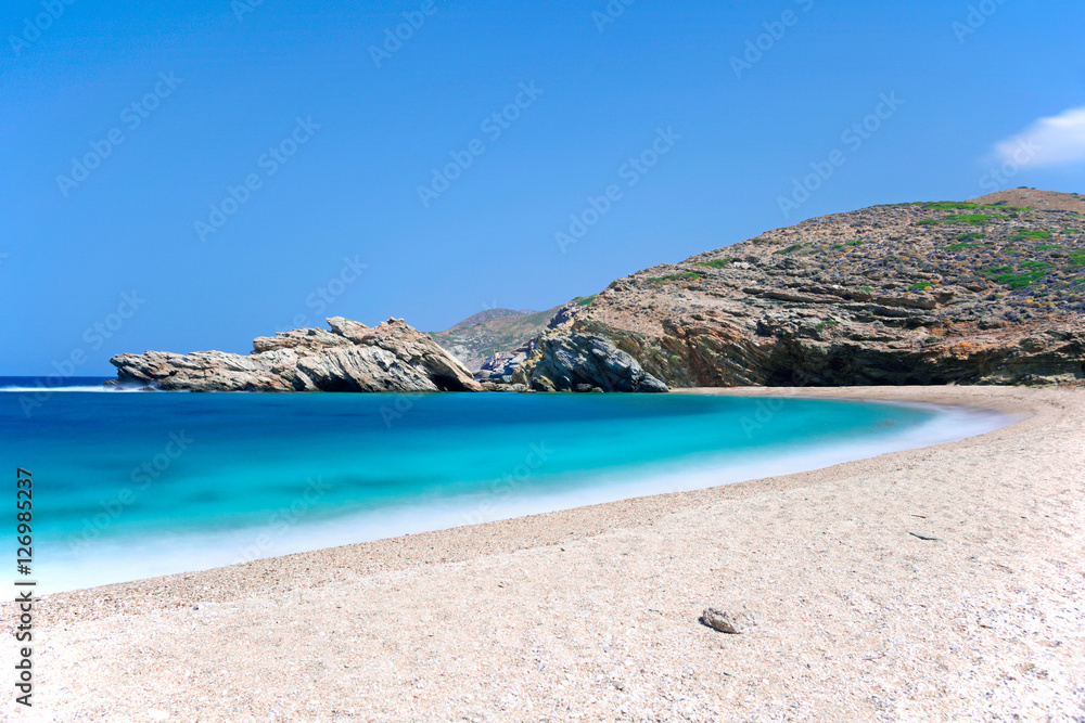 Vori beach in Andros, Greece