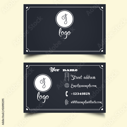 concept vintage business card