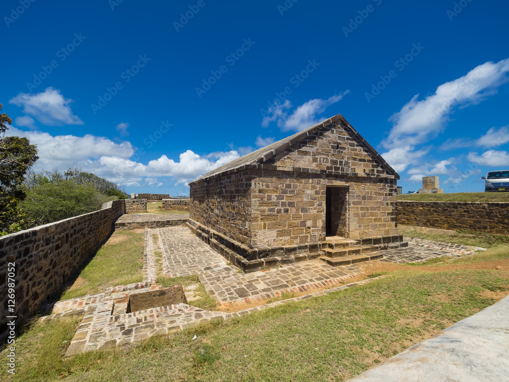 The Block House, Indian Creek Point, Antigua, Westindische Inseln,  Antigua, Antigua und Barbuda, Nordamerika