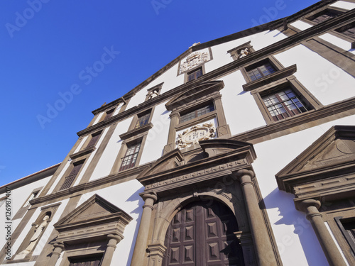 Portugal, Madeira, Funchal, Jesuit College and Church on Praca do Municipio, part of the Madeira and the Catholic Universities..