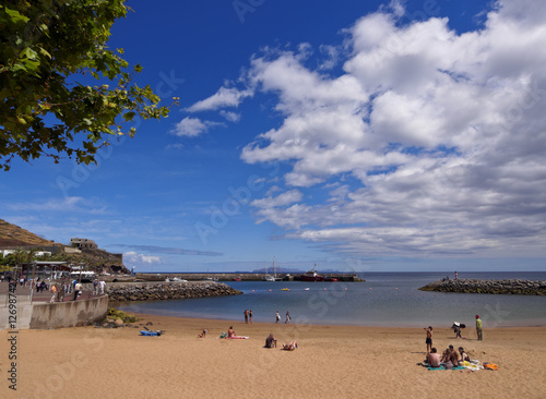 Portugal, Madeira, View of the beach in Machico. © Karol Kozłowski