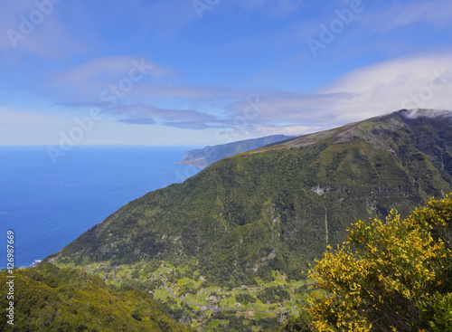 Portugal, Madeira, Elevated view of the Chao da Ribeira..