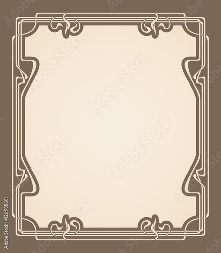 Vector art deco invitation card.