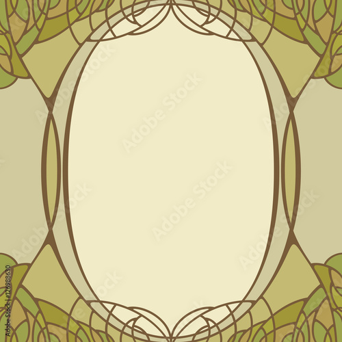 Vector art deco invitation card.