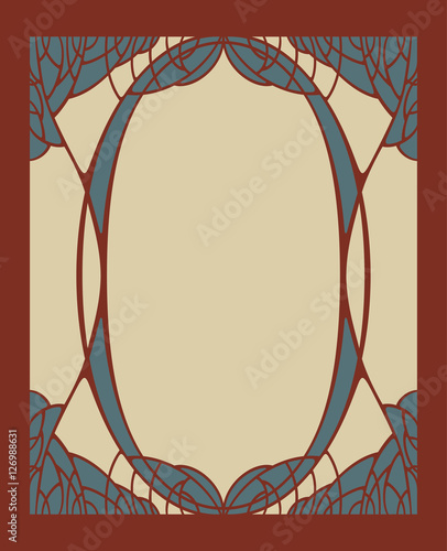 Vector art deco invitation card.