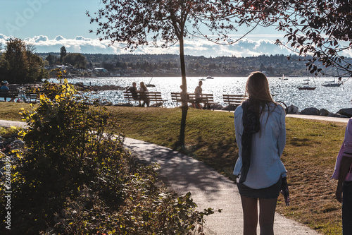 Vanier Park near Kitsilano Beach in Vancouver, Canada photo