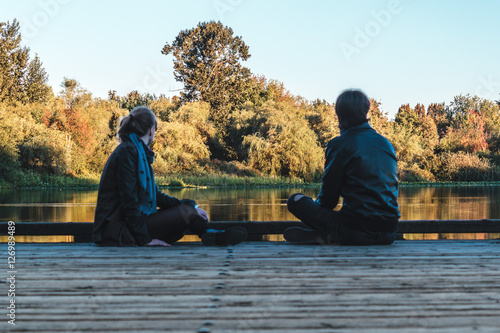 Couple at Trout Lake in Vancouver, Canada