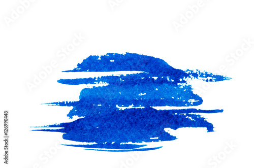 Fototapeta Naklejka Na Ścianę i Meble -  Blue paint strokes on paper