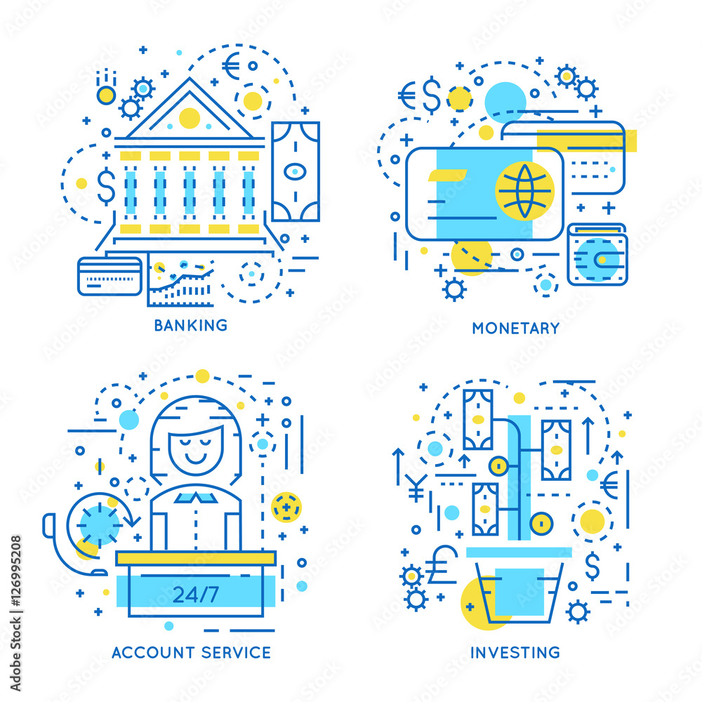 Fototapeta premium Banking Linear Concept