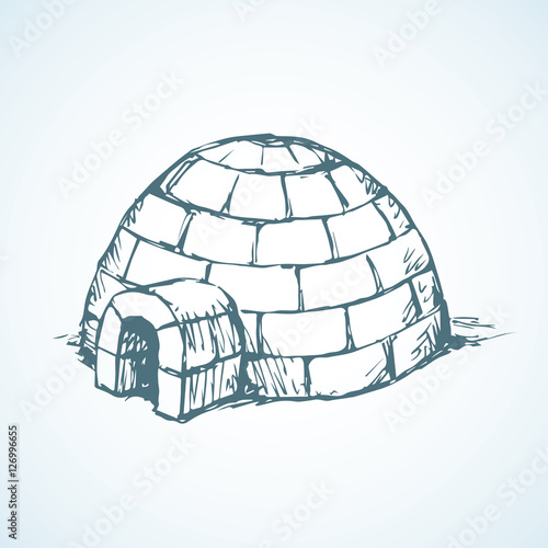 Igloo. Vector drawing