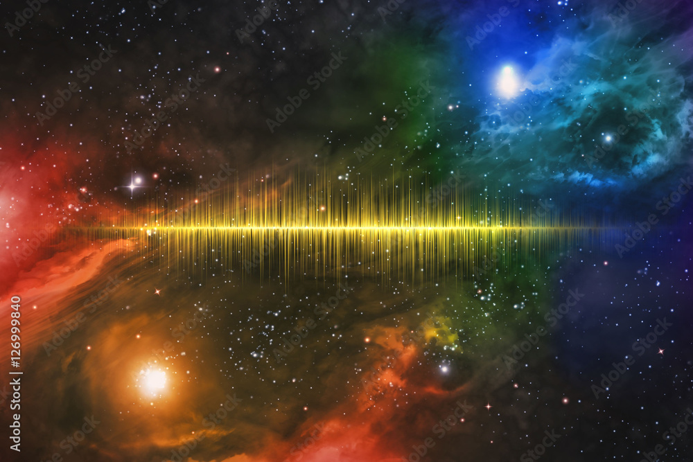 Universe Starscape Sound Wave