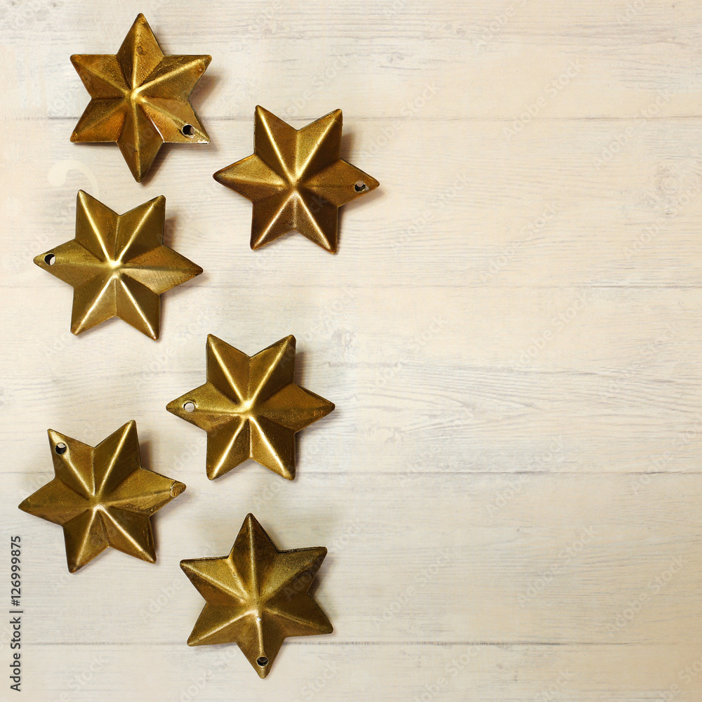 Background with decorative metal stars.