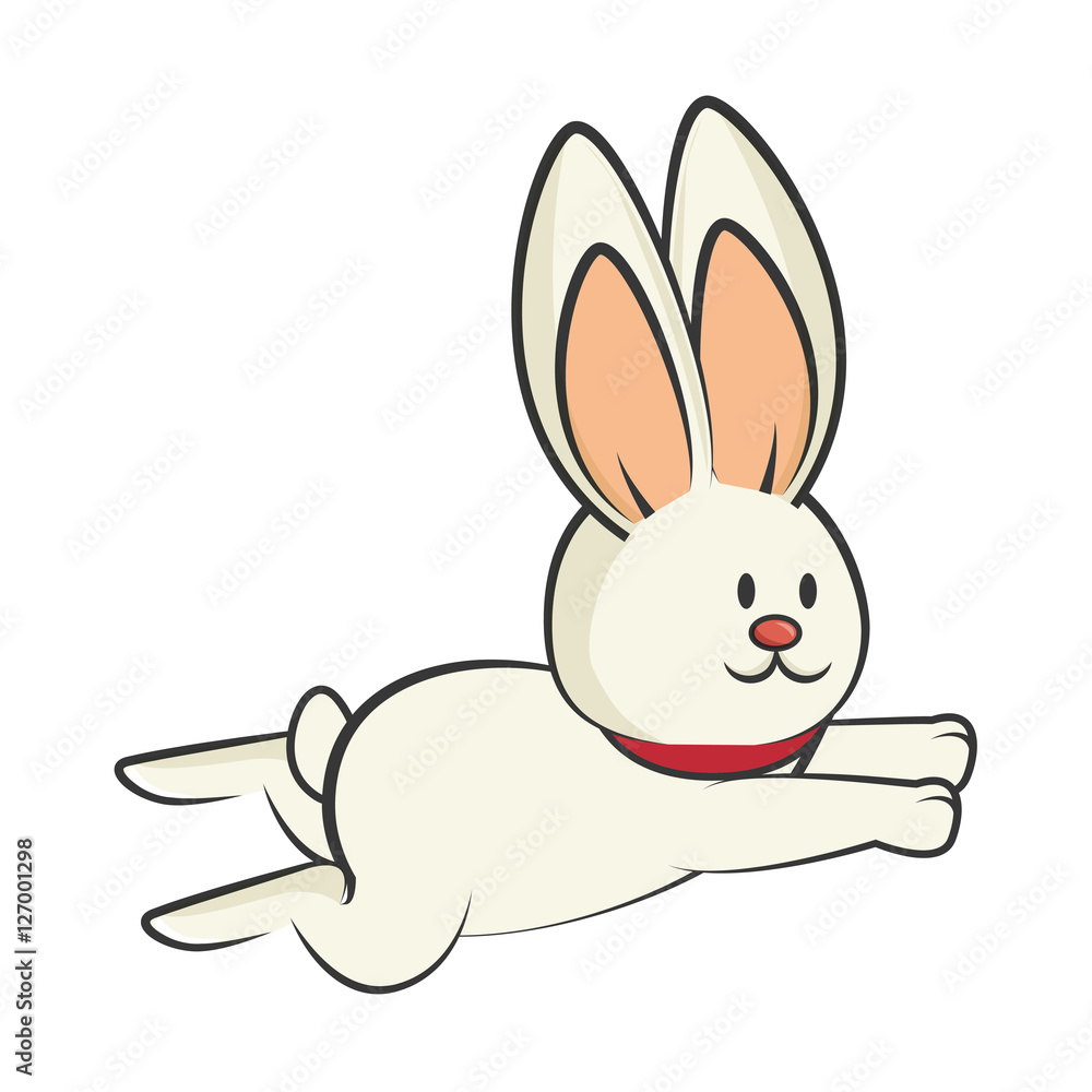 Fototapeta premium cute rabbit character isolated vector illustration design