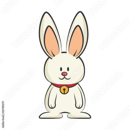 cute rabbit character isolated vector illustration design