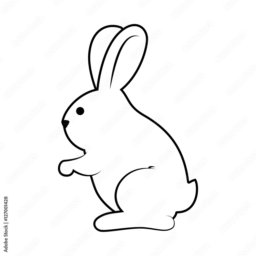 Obraz premium cute rabbit character isolated vector illustration design