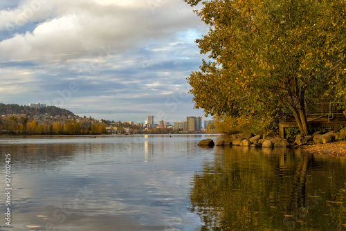 Картината върху платно Fall Colors at Sellwood Riverfront Park