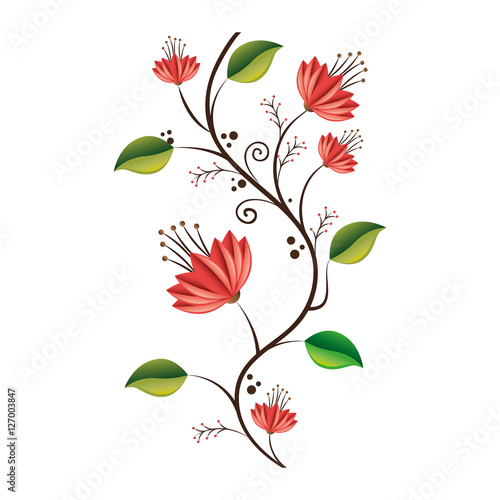 Fototapeta Naklejka Na Ścianę i Meble -  beautiful flower decoration card vector illustration design