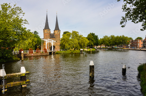 View of The Eastern Gate in Delft, The Netherlands