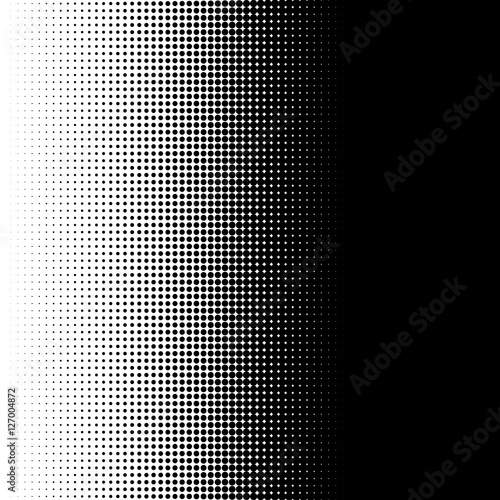 Vertical half tone pattern with dots - Monochrome halftone textu