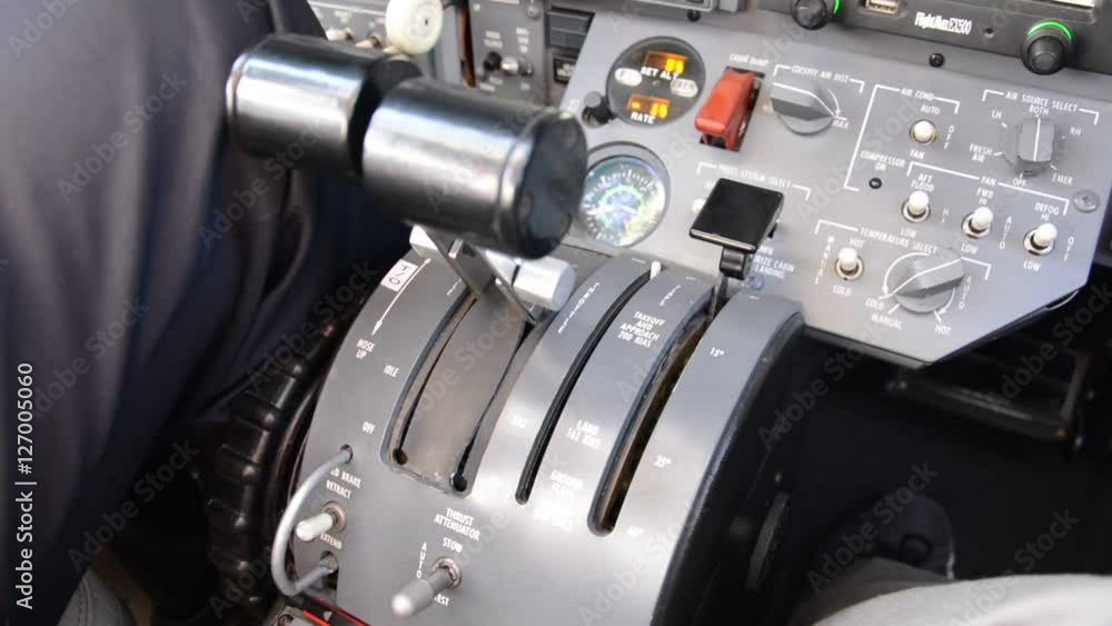 Console of a cockpit with its instruments Console of a cockpit with its instruments