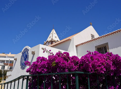 Portugal, Madeira Islands, Porto Santo, Vila Baleira, View of the Church Nossa Senhora da Piedade.. photo