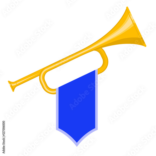 Trumpet with flag