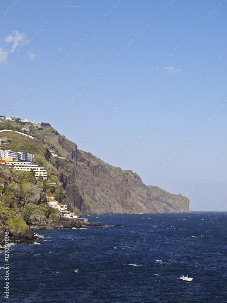 Portugal, Madeira, Funchal, View of the coast.. Portugal, Madeira, Funchal, View of the coast..